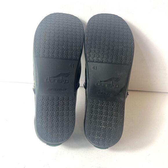 Dansko Glossy Frogs Print Synthetic Clog Womens EU 41 US 10.5-11 Comfort Slip On - Picture 11 of 11